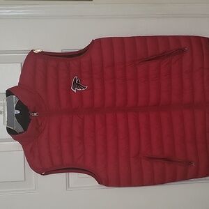 NFL ATLANTA FALCONS Red Puffer Vest Size Medium